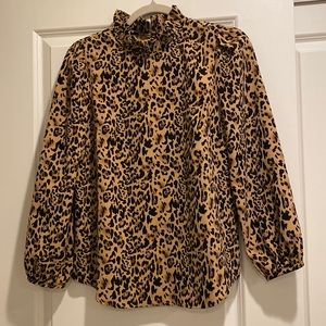 New Jcrew Ruffleneck top, XS